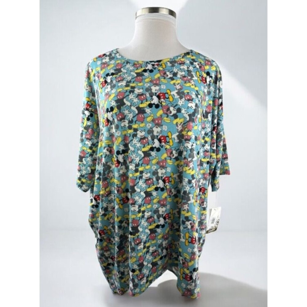 NWT LulaRoe x Disney Mickey Mouse Irma Tunic Top Short Sleeve Plus Size 3XL - Picture 15 of 15